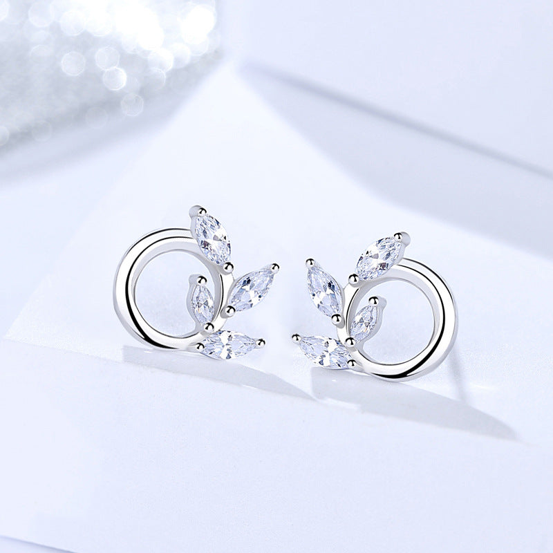 Korean Style Round Ring Solar Panel Stud Earrings In S925 Silver For Women  With Personality And Temperament From Value222, $12.74 | DHgate.Com